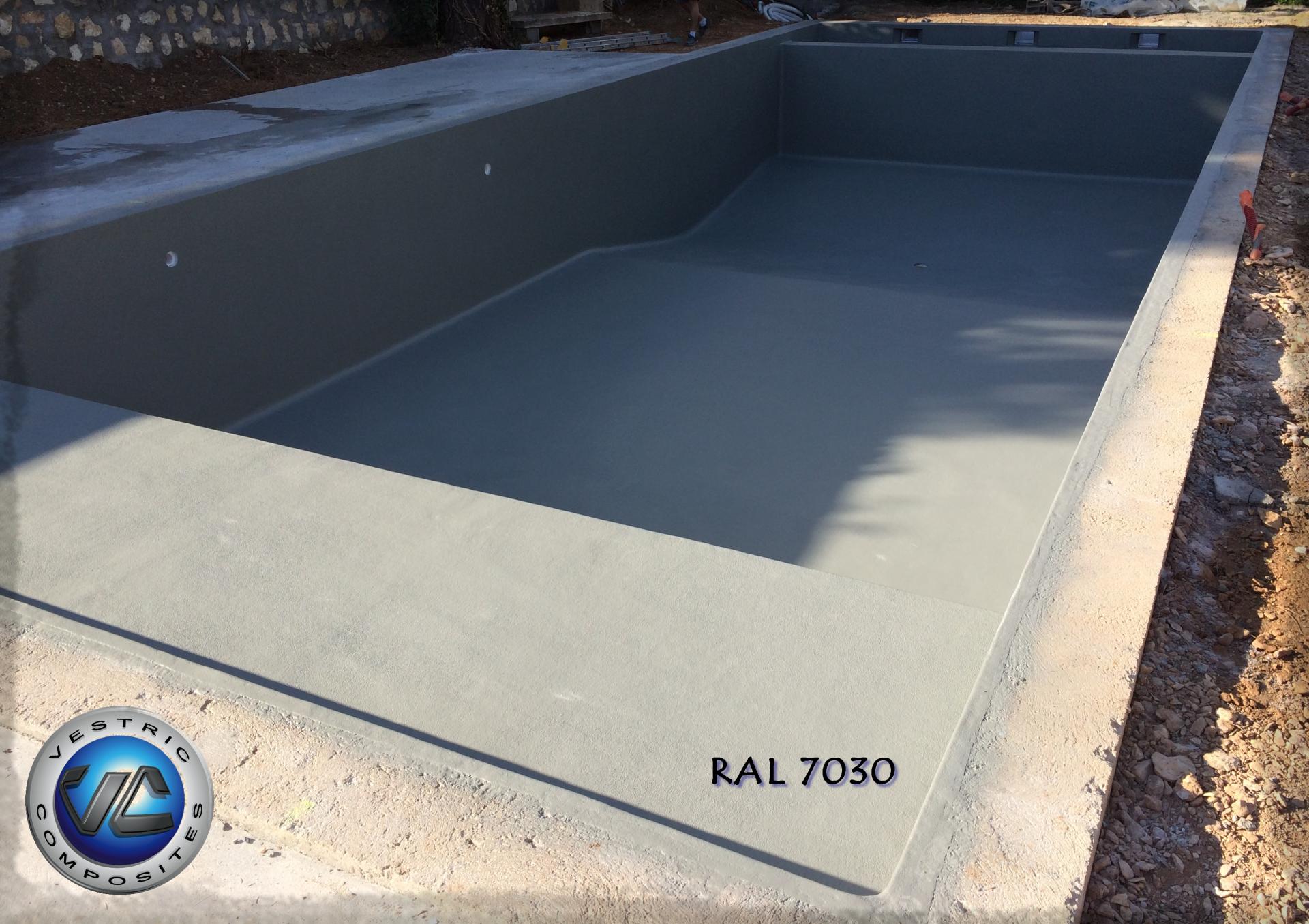 Couleur piscine en eau ral 7030 gris pierre anthracite vestric composites 12