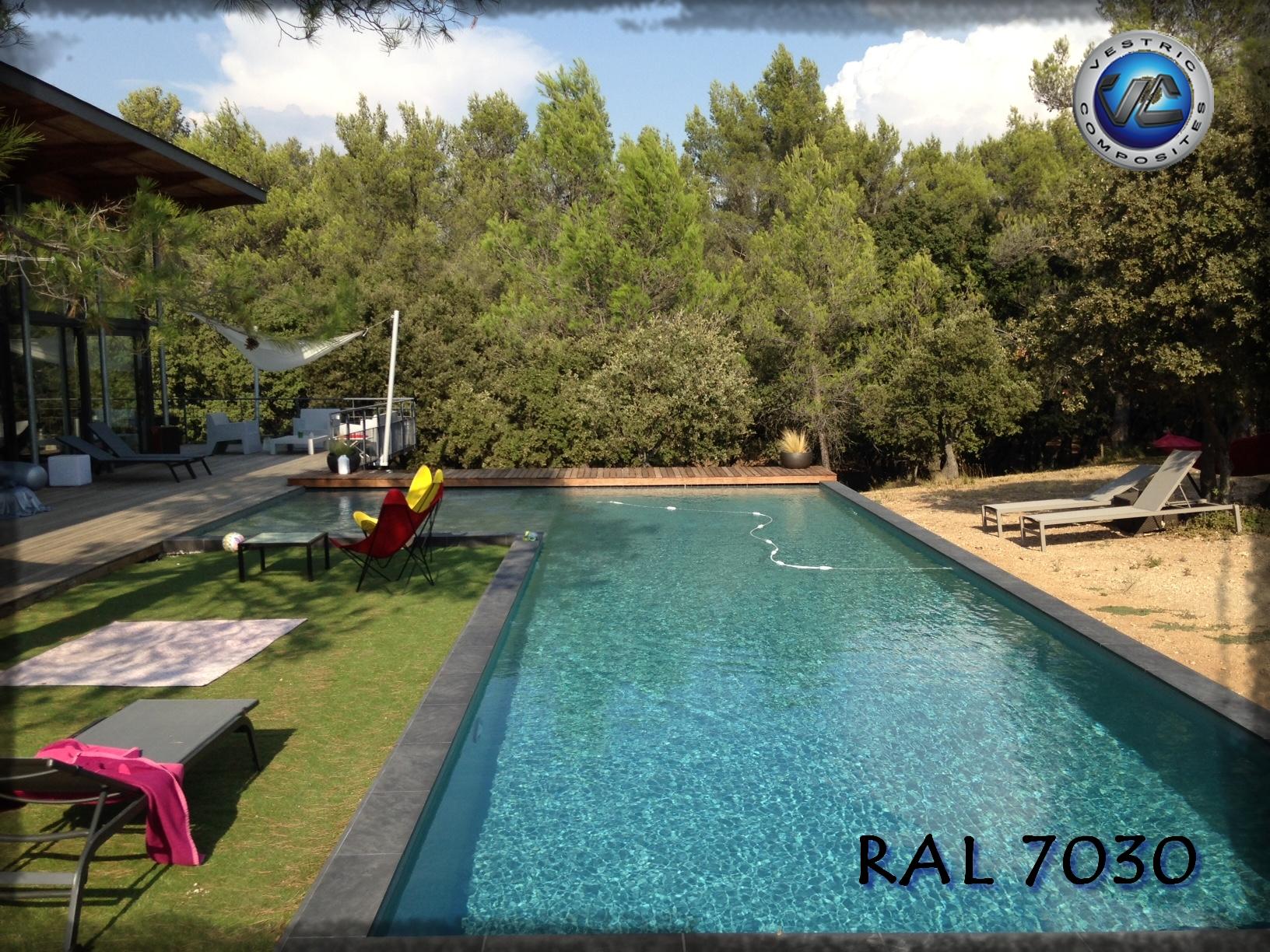 Couleur piscine en eau ral 7030 gris pierre anthracite vestric composites 3