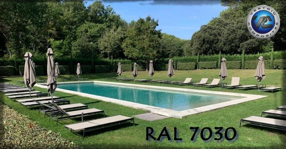 Couleur piscine en eau ral 7030 gris pierre anthracite vestric composites 8