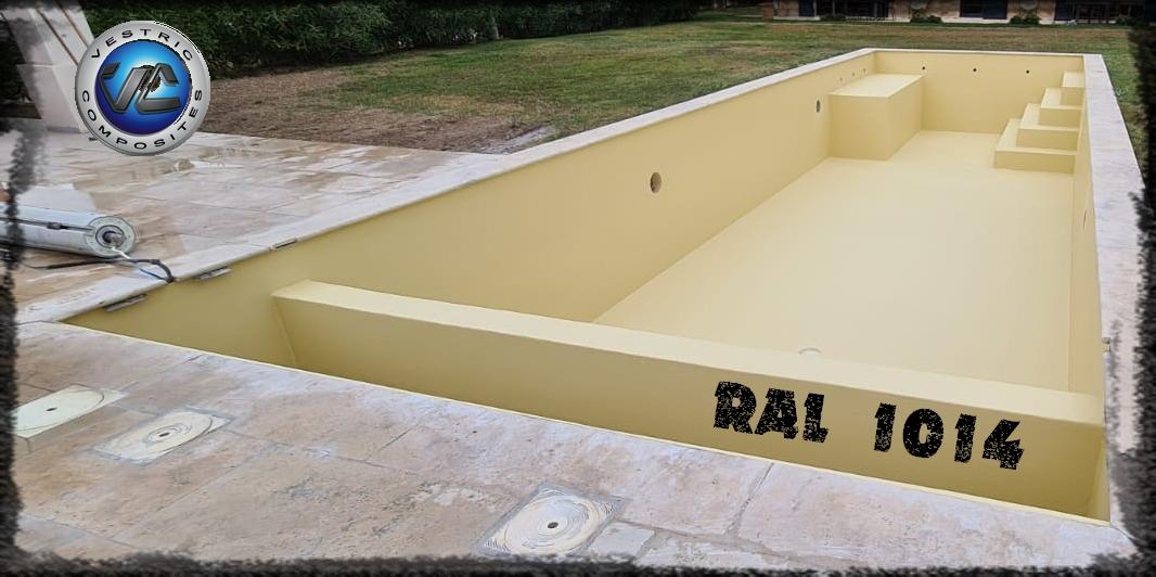 Ral 1014 couleur ivoire piscine en eau vestric composites 10