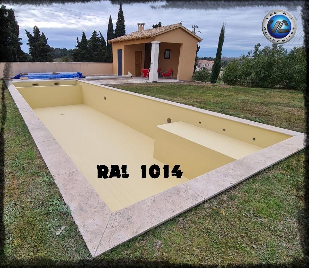 Ral 1014 couleur ivoire piscine en eau vestric composites 5