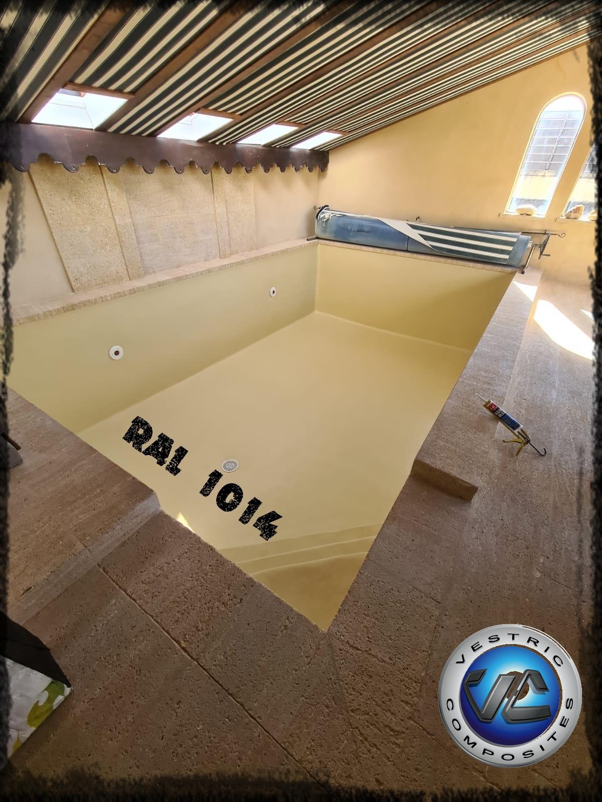 Ral 1014 couleur ivoire piscine en eau vestric composites 7