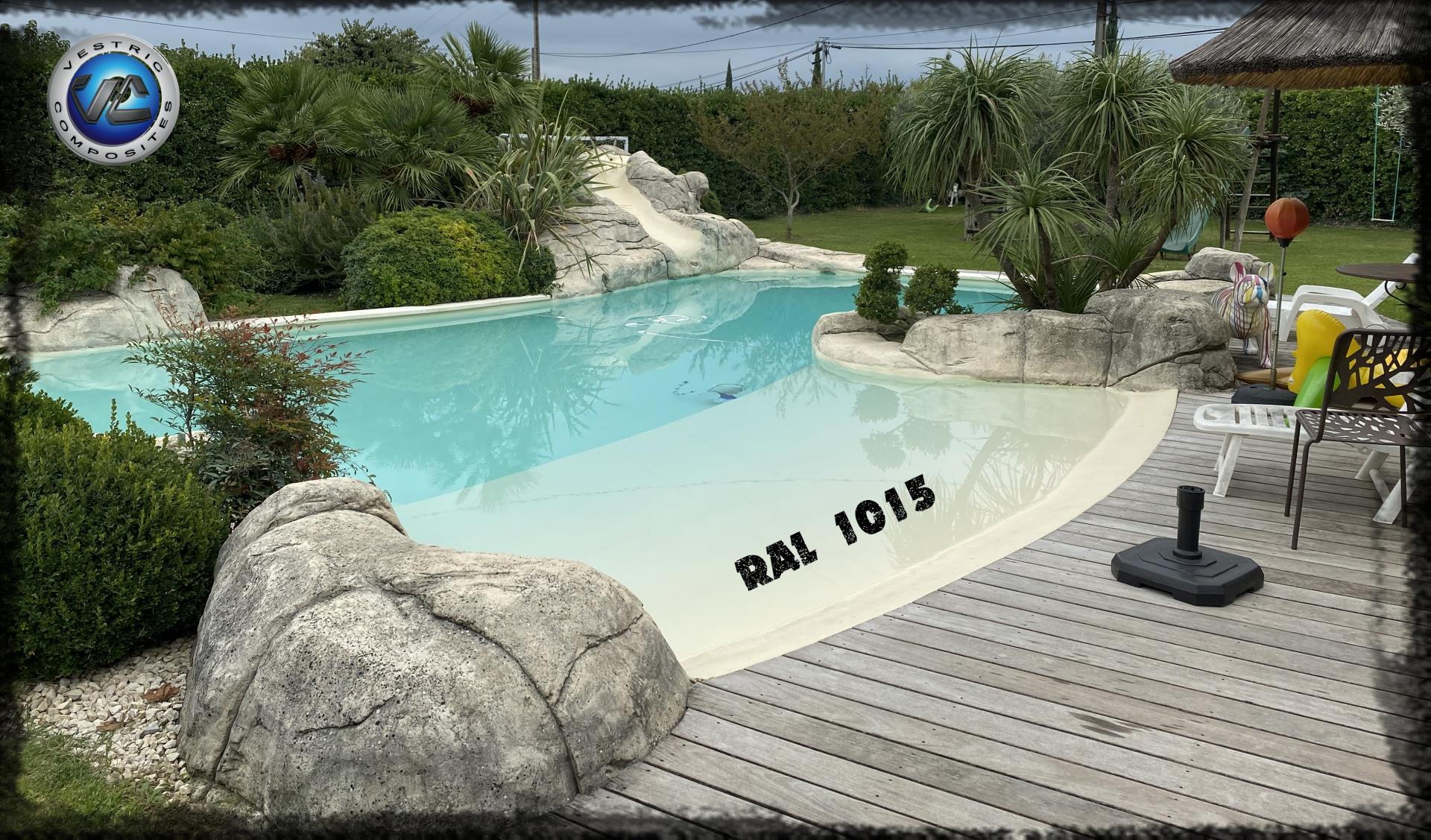 Ral 1015 couleur ivoire clair piscine en eau vestric composites 17