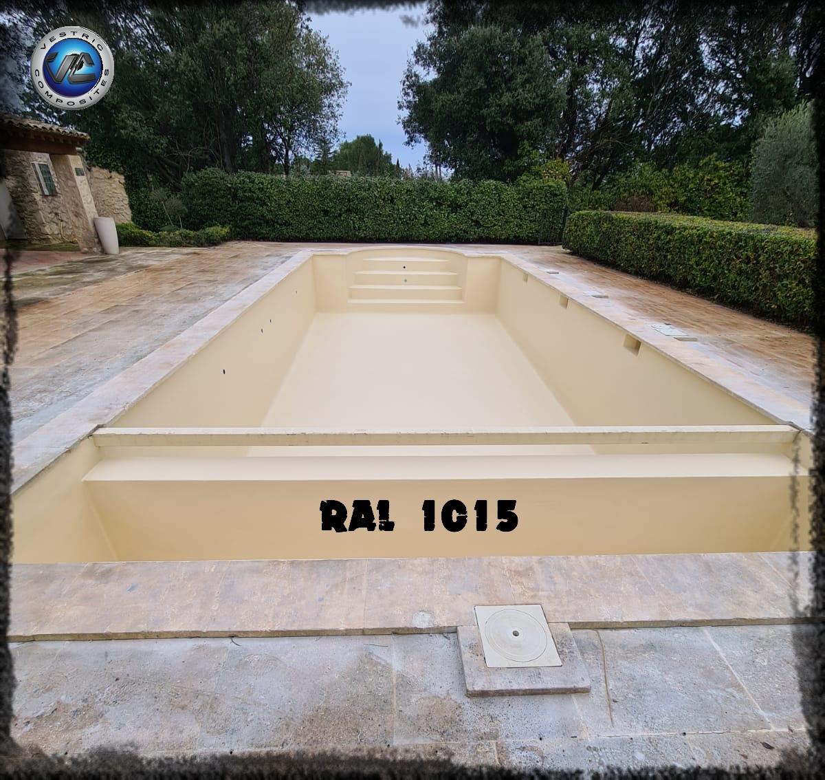 Ral 1015 couleur ivoire clair piscine en eau vestric composites 23