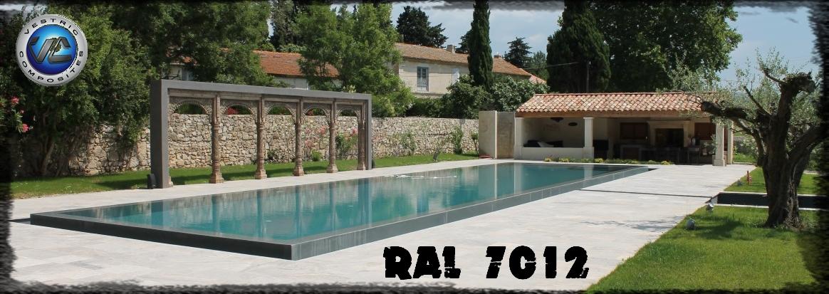 Ral 7012 couleur gris balzate anthracite piscine en eau vestric composites 11