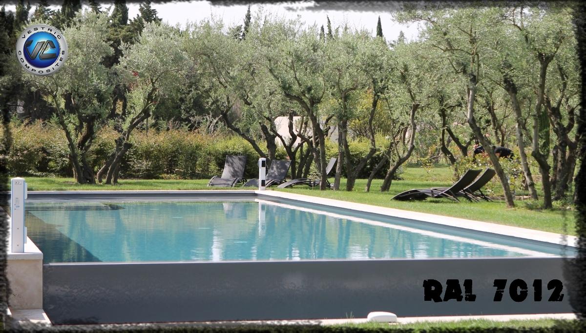 Ral 7012 couleur gris balzate anthracite piscine en eau vestric composites 12