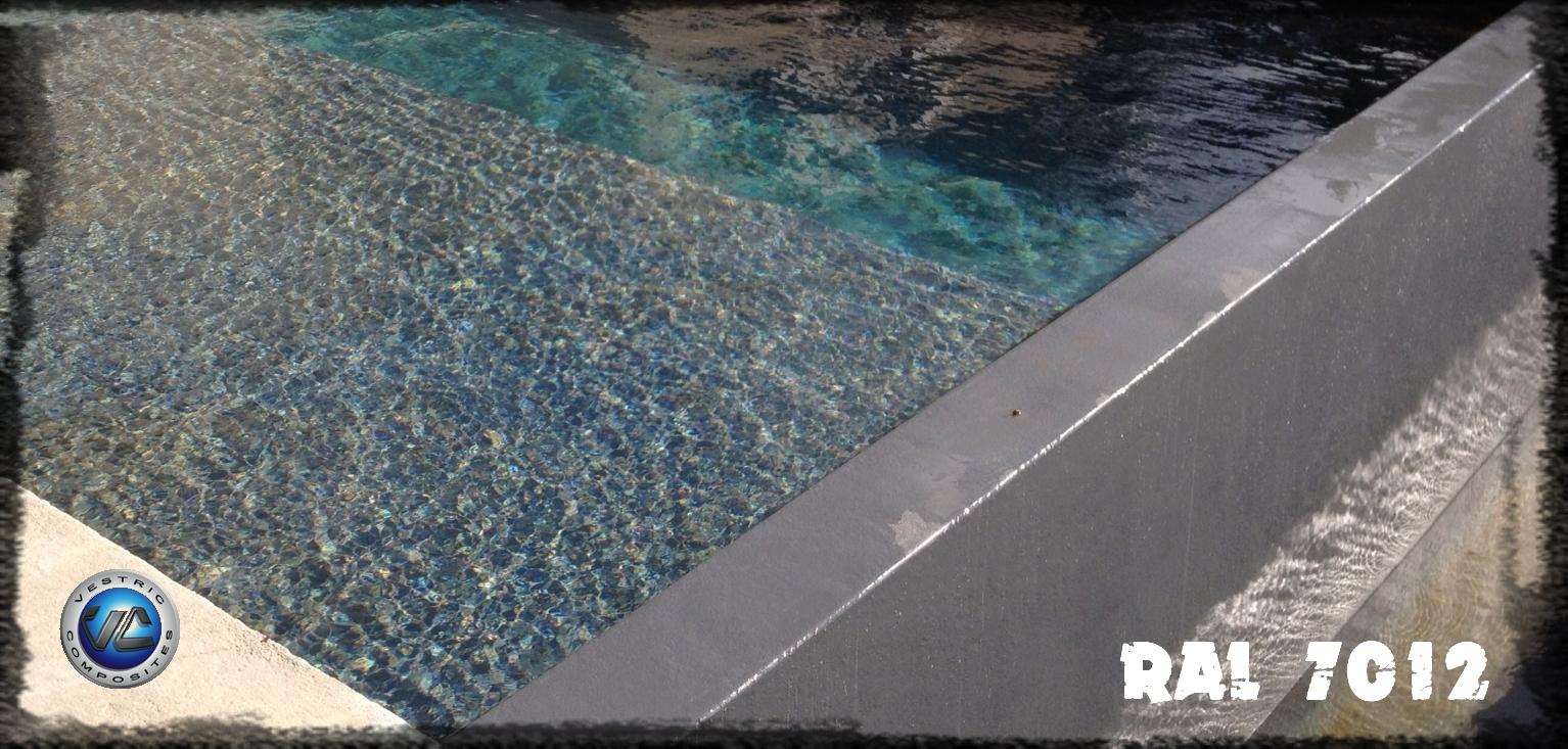 Ral 7012 couleur gris balzate anthracite piscine en eau vestric composites 6