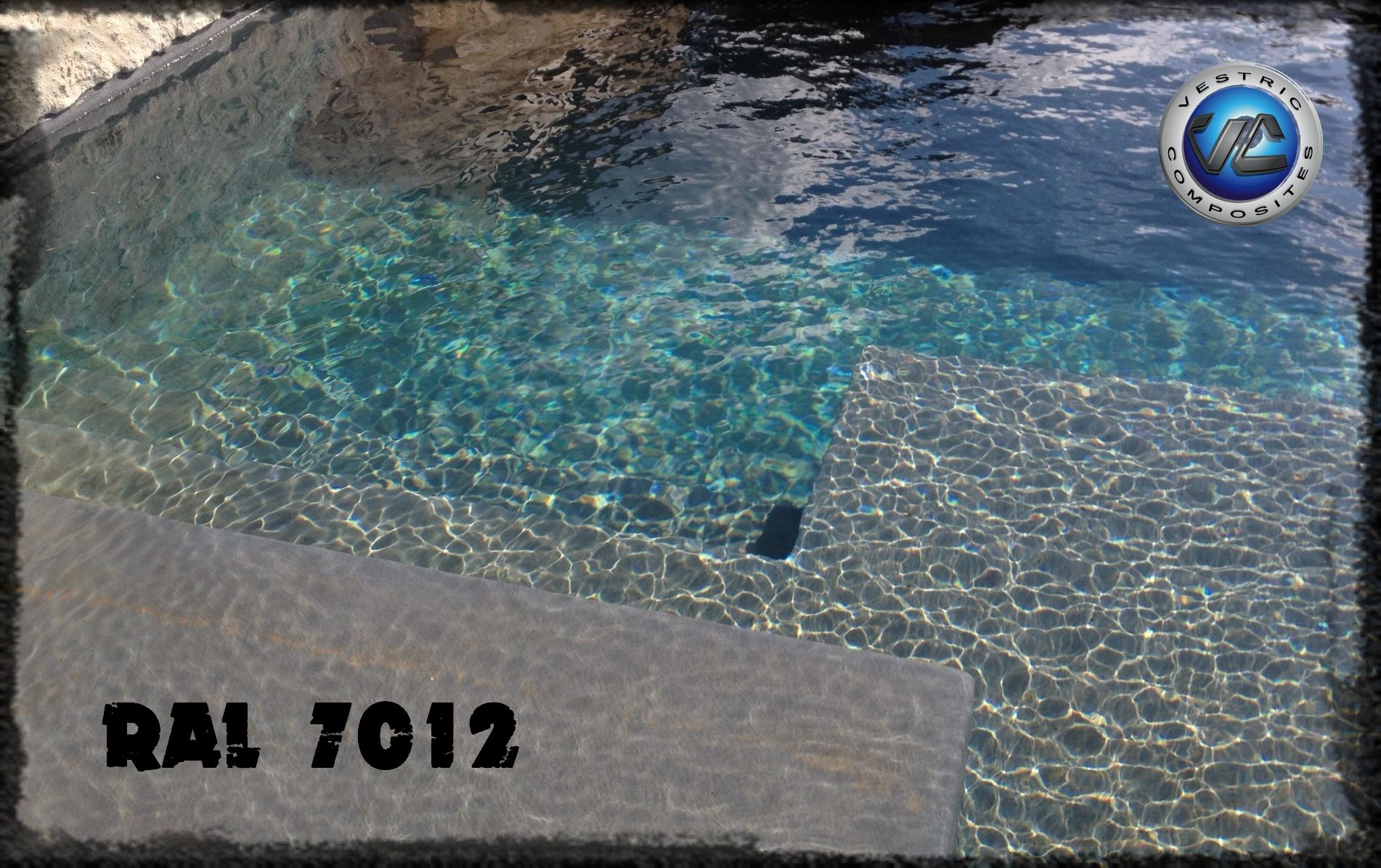 Ral 7012 couleur gris balzate anthracite piscine en eau vestric composites 7