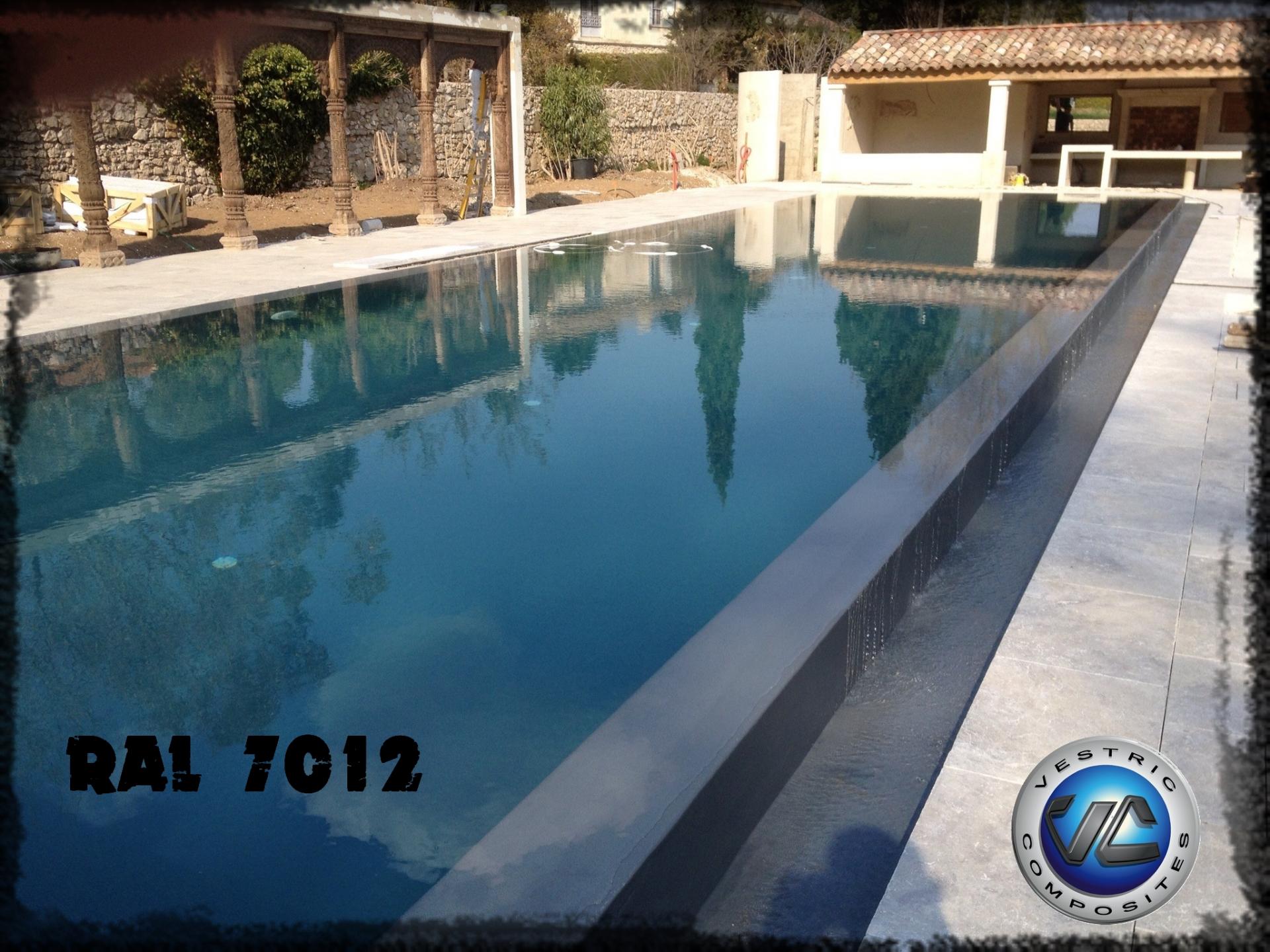 Ral 7012 couleur gris balzate anthracite piscine en eau vestric composites 8