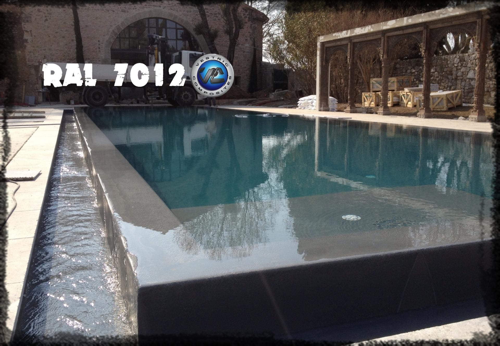 Ral 7012 couleur gris balzate anthracite piscine en eau vestric composites 9