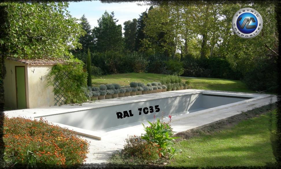 Ral 7035 gris clair piscine en eau couleur resine gel coat vestric composites 1