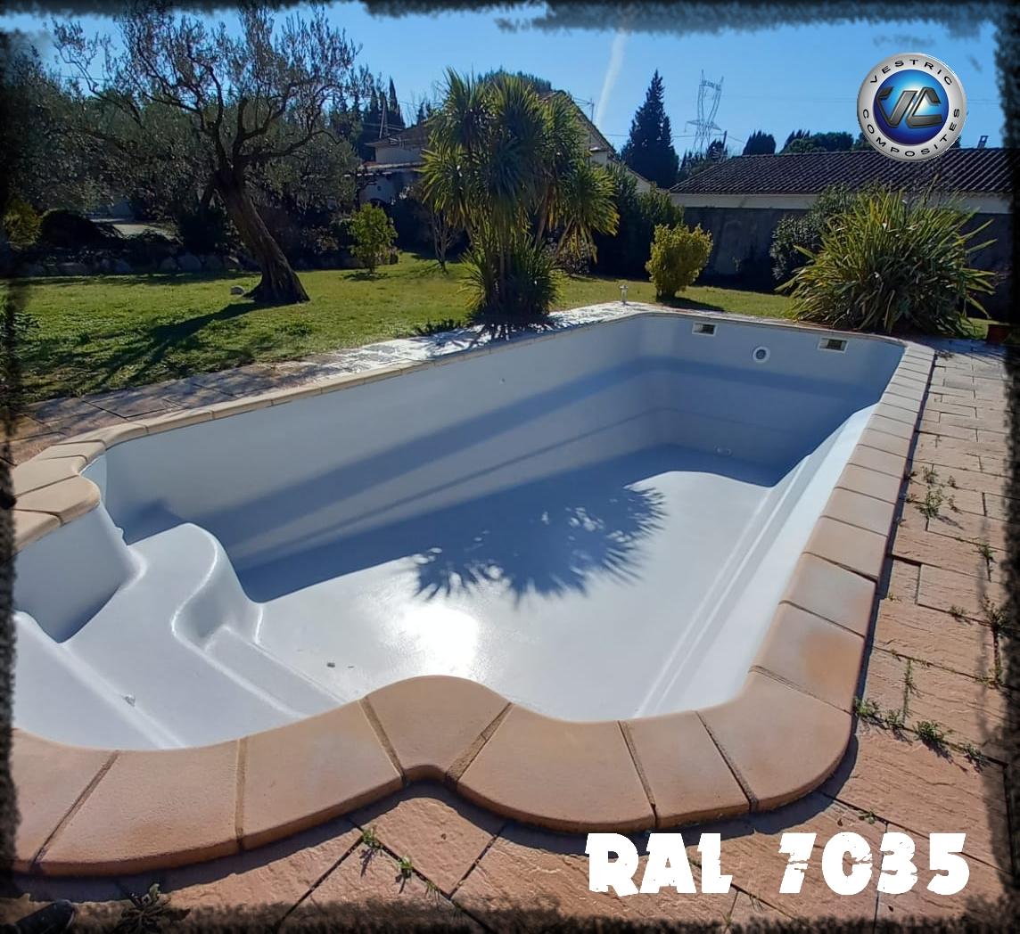 Ral 7035 gris clair piscine en eau couleur resine gel coat vestric composites 10