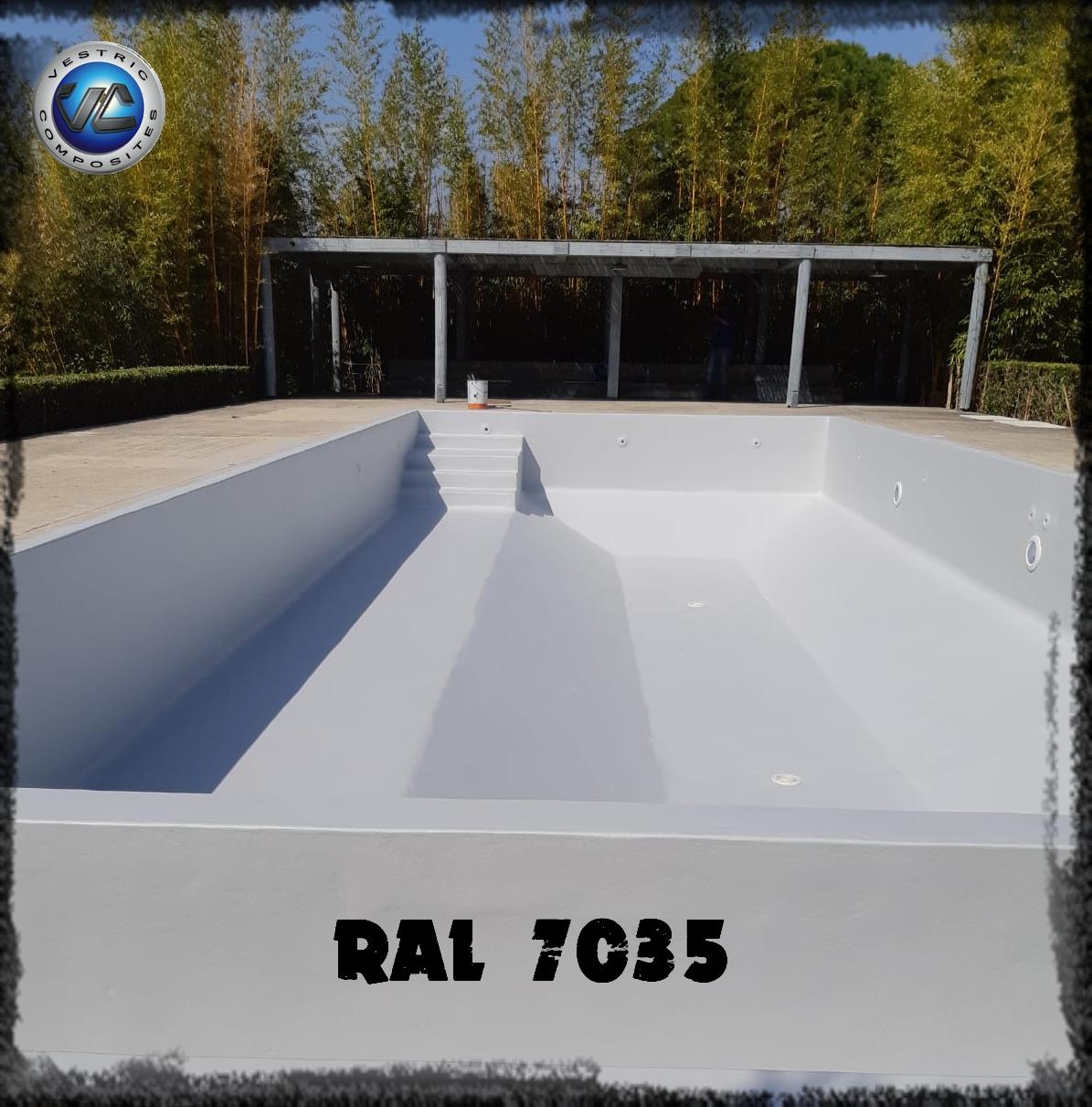 Ral 7035 gris clair piscine en eau couleur resine gel coat vestric composites 12