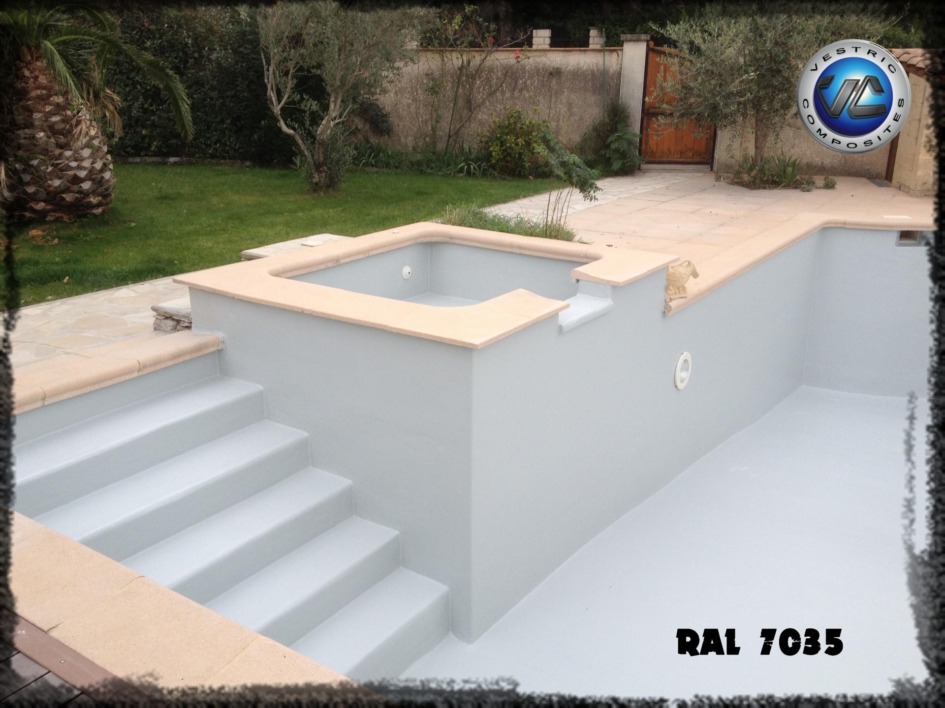 Ral 7035 gris clair piscine en eau couleur resine gel coat vestric composites 6