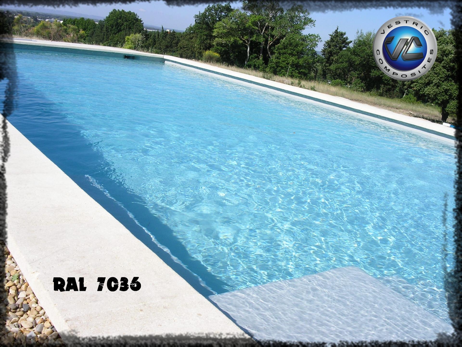 Ral 7036 gris platine piscine en eau couleur resine gel coat vestric composites 3
