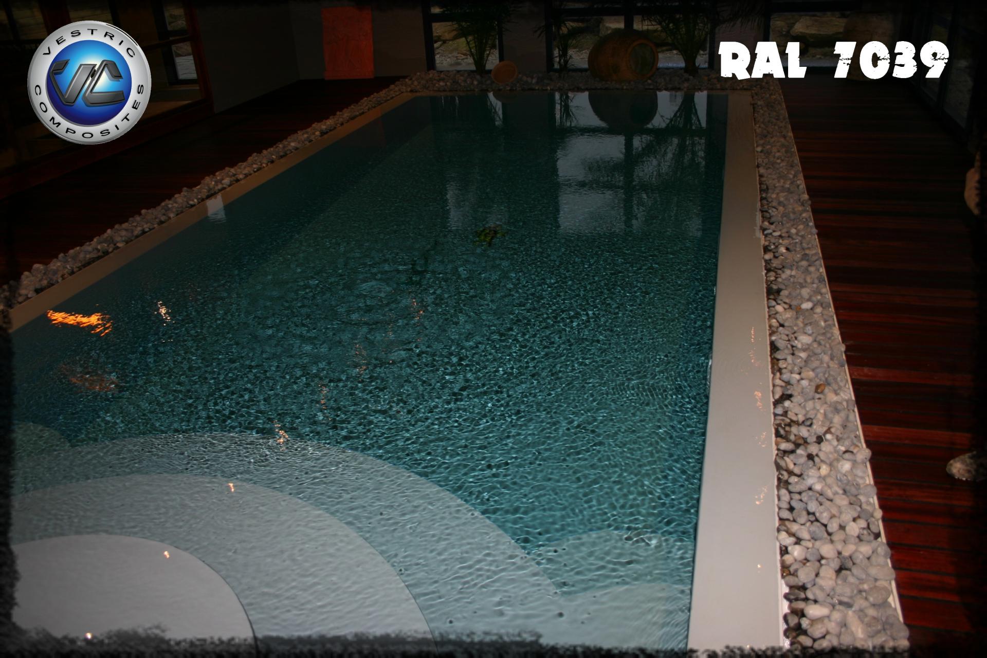 Ral 7039 gris quartz anthracite couleur piscine en eau vestric composites 10