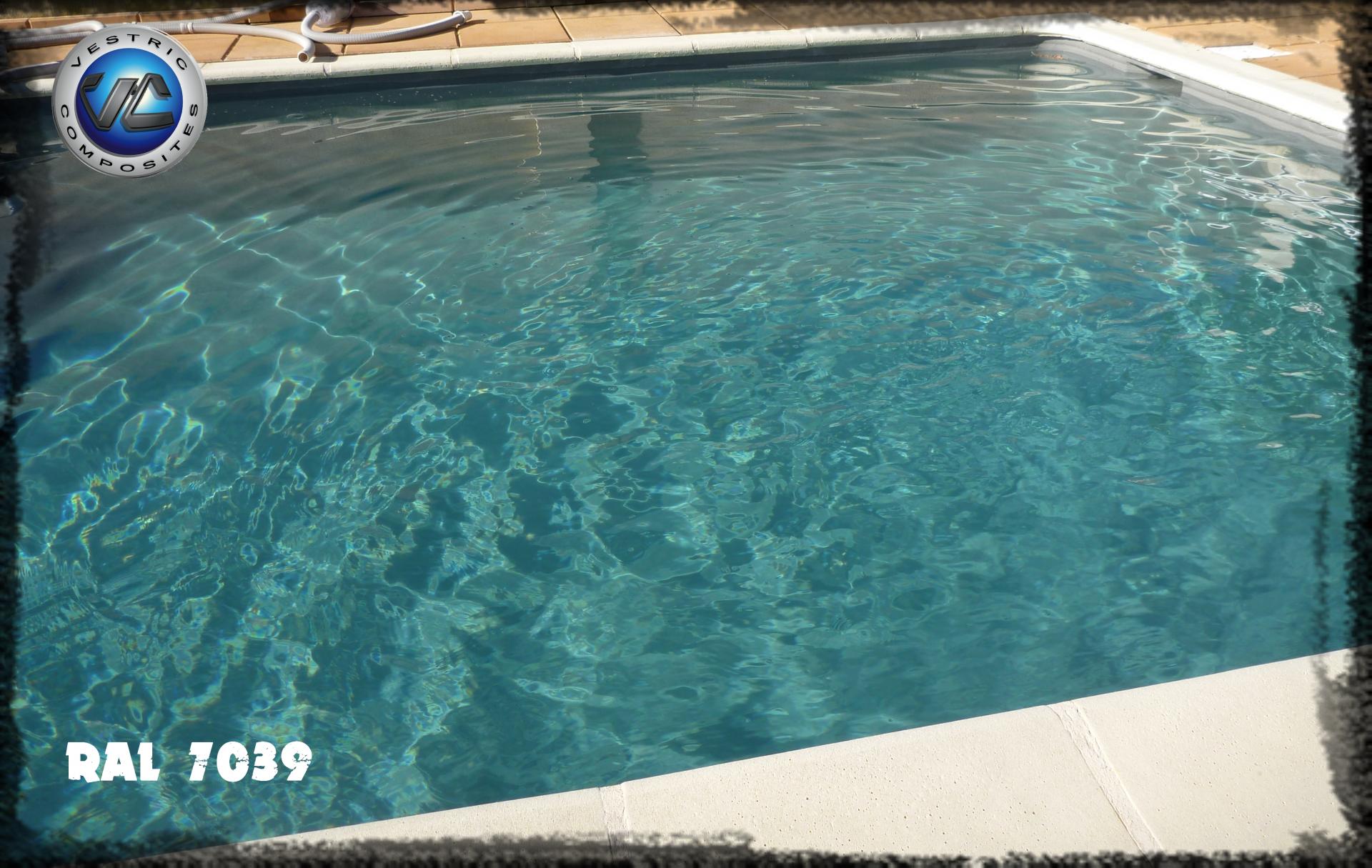 Ral 7039 gris quartz anthracite couleur piscine en eau vestric composites 15