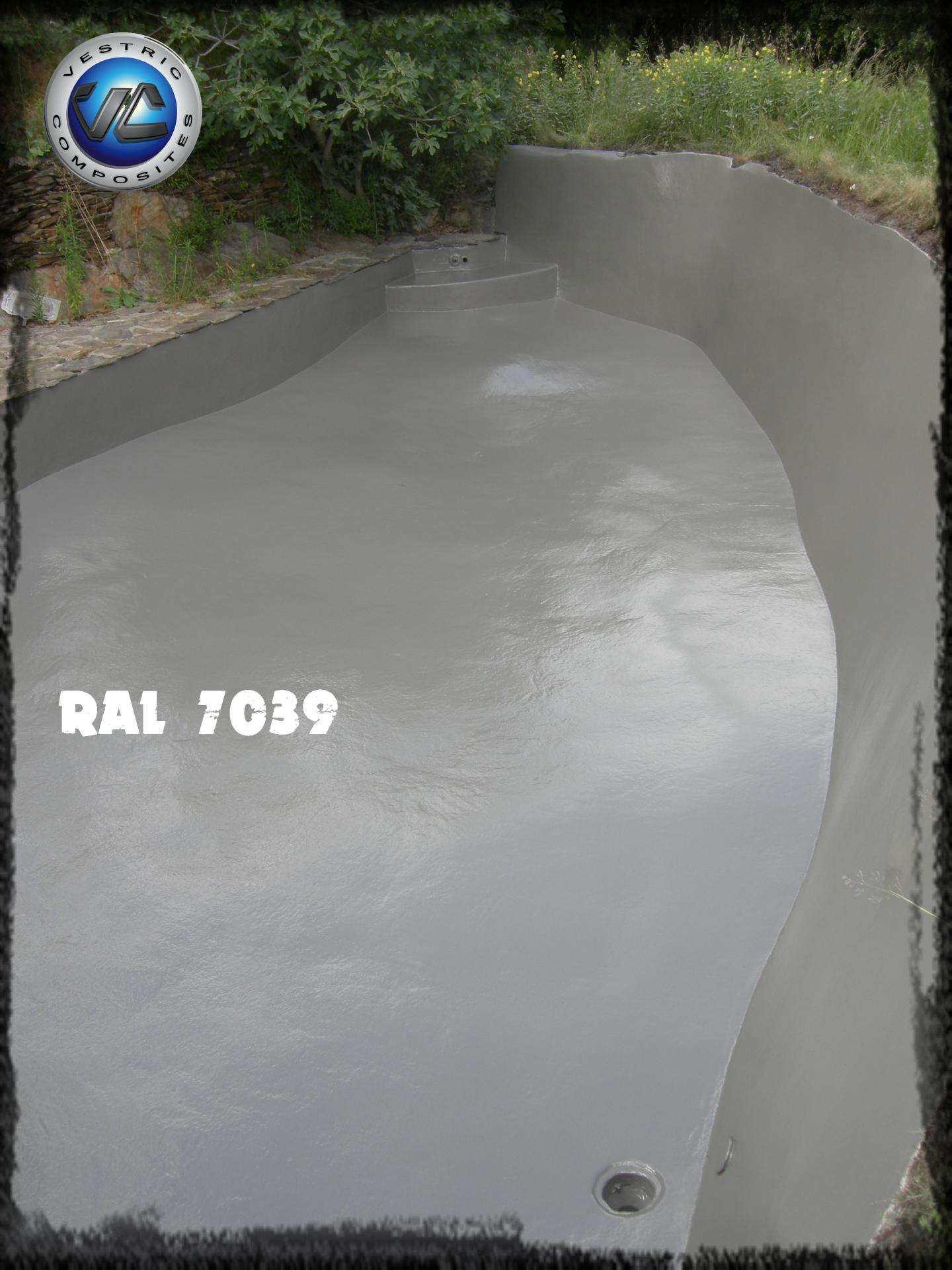 Ral 7039 gris quartz anthracite couleur piscine en eau vestric composites 2