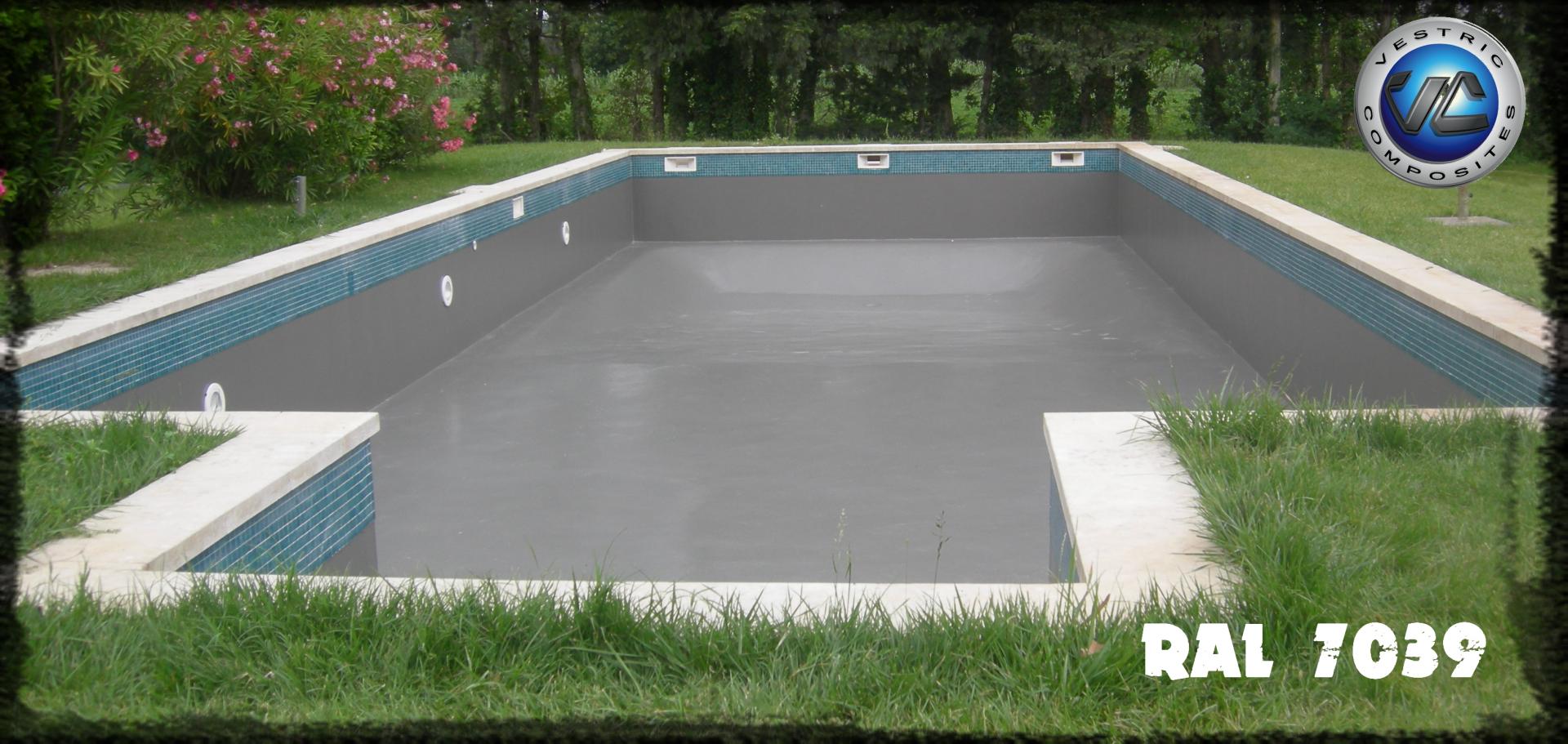 Ral 7039 gris quartz anthracite couleur piscine en eau vestric composites 6